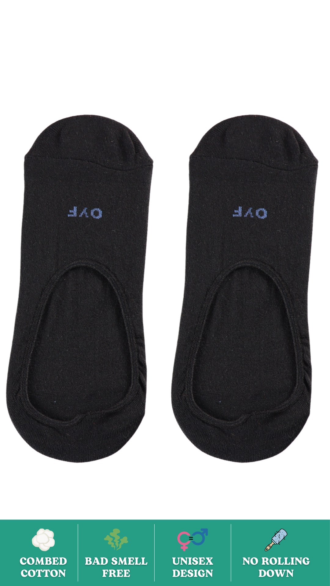 No Show Plain Black Socks on White Background - Comfortable and Stylish Socks