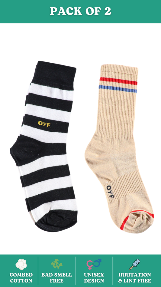 Office Crew Combo Socks on White Background - Luxury Formal Socks for a Professional and Stylish Look