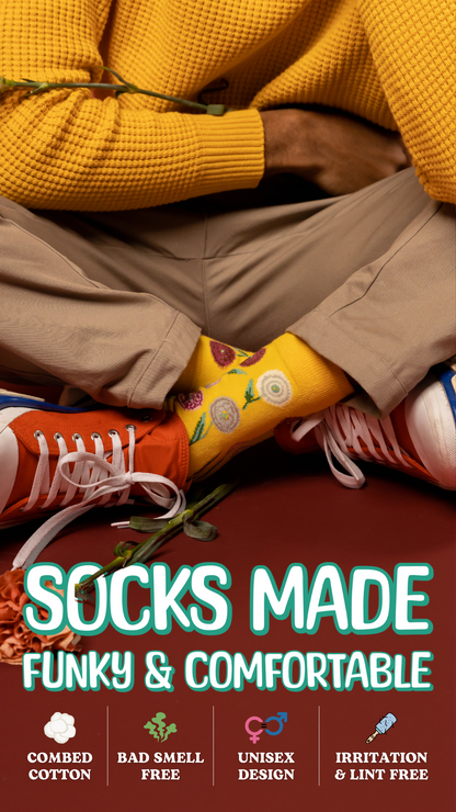 OYF Product Image Saying Combed Cotton Socks , Bad Smell Free Socks , Unisex Socks , Irritation & Lint Free Socks