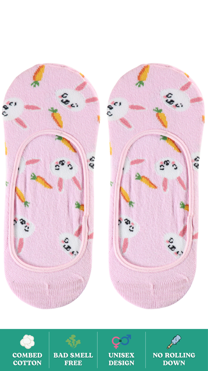 Rabbit Tale No Show Socks in White Background - Comfortable, Lightweight, and Stylish No Sow Socks for Everyday Wear