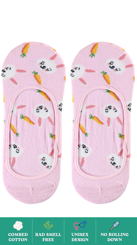 Rabbit Tale No Show Socks in White Background - Comfortable, Lightweight, and Stylish No Sow Socks for Everyday Wear
